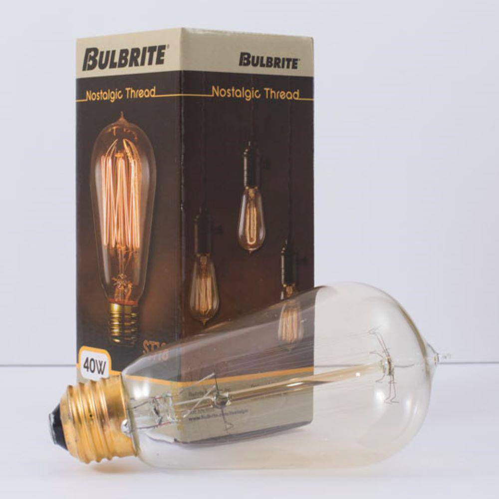 40 Watt Amber Dimmable Edison Squirrel Cage Light Bulb