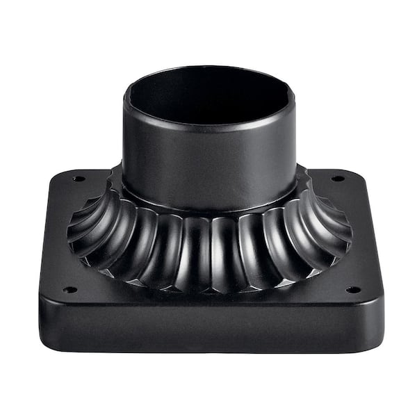 5.75 in. x 3.5 in. Black Aluminum Outdoor Pedestal Mount (1-Pack)