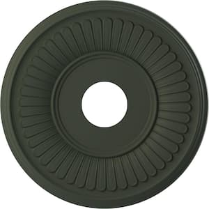 16 in. O.D. x 3-1/2 in. I.D. x 1 in. P Berkshire Thermoformed PVC Ceiling Medallion in UltraCover Satin Hunt Club Green