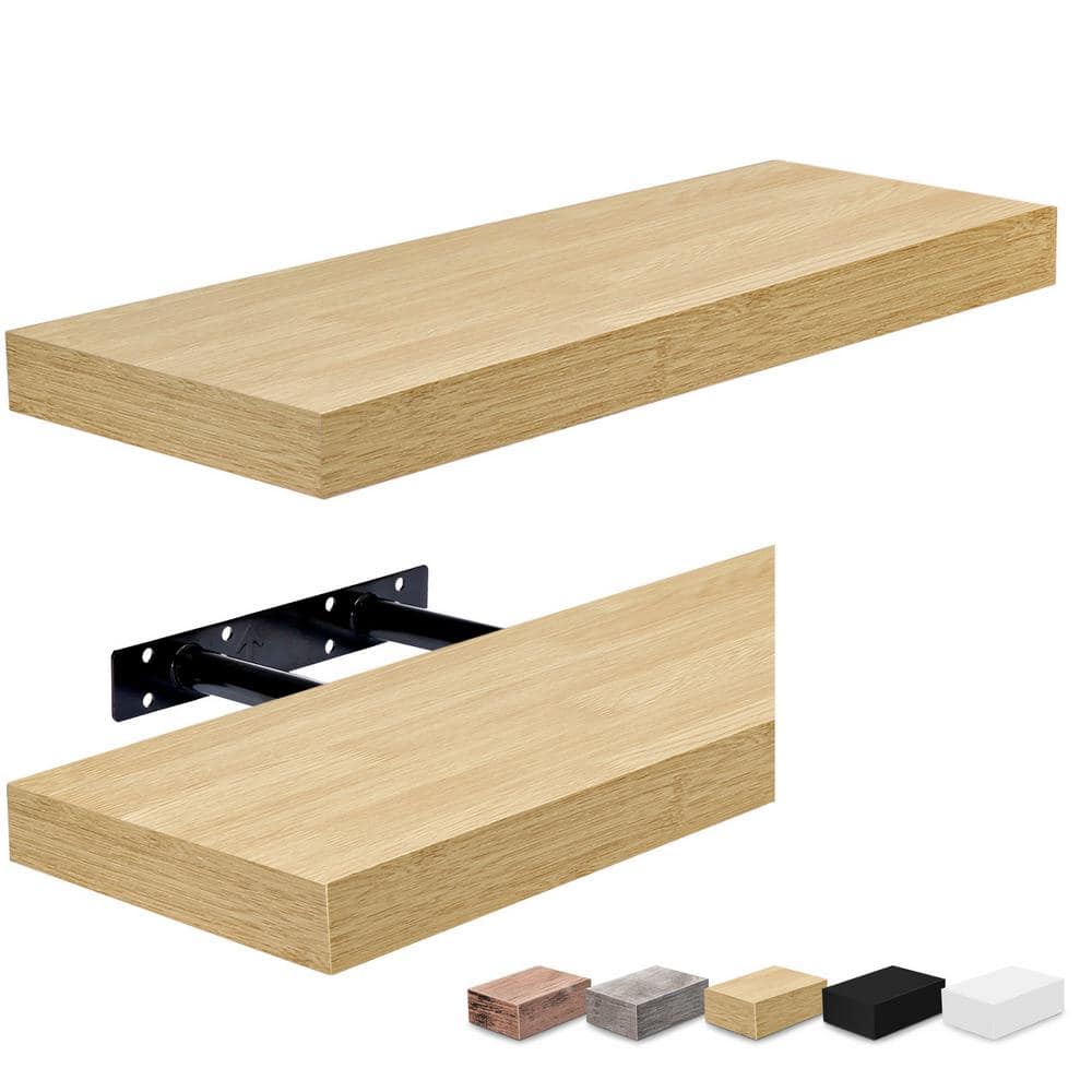 Maple Wood Floating Wall Shelves for Living Room and Bedroom