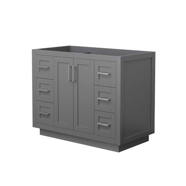 Wyndham Collection Miranda 41.25 in. W x 21.75 in. D Single Bath Vanity Cabinet Only in Dark Gray