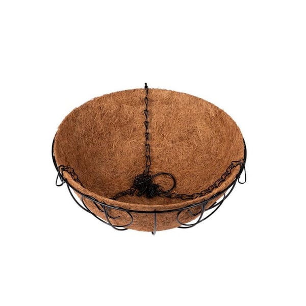 Artificial Faux Wood Hanging Plants Flowers Basket for Summer Outdoor Decoration with Fake UV Resistant Flowers