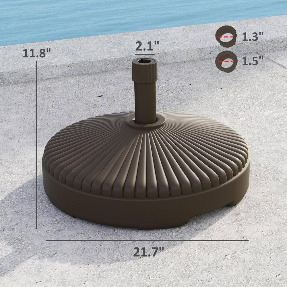 Brown Round HDPE Patio Umbrella Base Holder