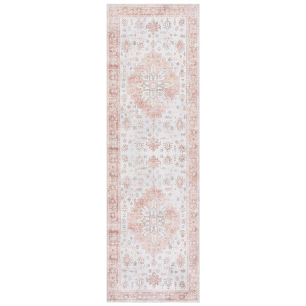 Arizona 3 ft. x 8 ft. Beige/Rust Oriental Runner Rug