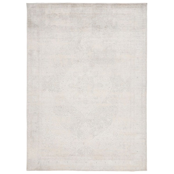 Centennial 8 ft. x 10 ft. Light Gray/Beige Medallion Area Rug