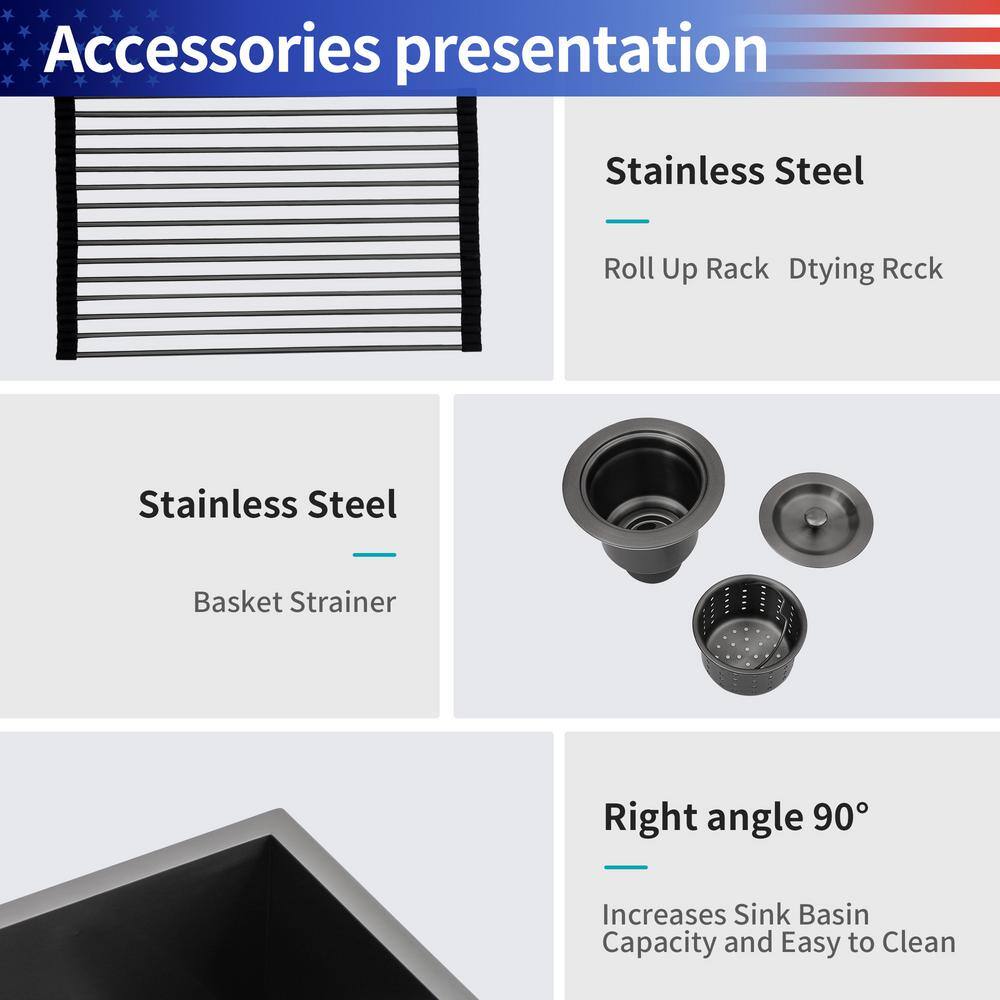 30'' Stainless Steel Single Bowl Undermount Kitchen Sink