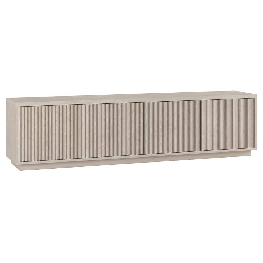 Hanson 78.5 in. Alder White TV Stand Fits TV's up to 85 in.