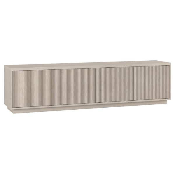 Hanson 78.5 in. Alder White TV Stand Fits TV's up to 85 in.