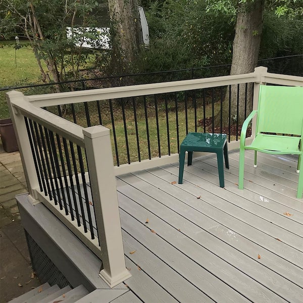 38 in. Vinyl Khaki Railing Post Sleeve Kit