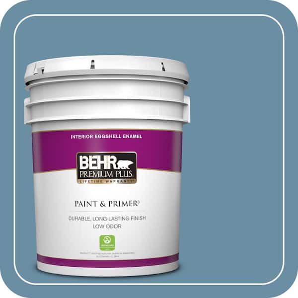 BEHR PREMIUM PLUS 5 gal. #PPU14-04 French Court Eggshell Enamel Low Odor Interior Paint & Primer