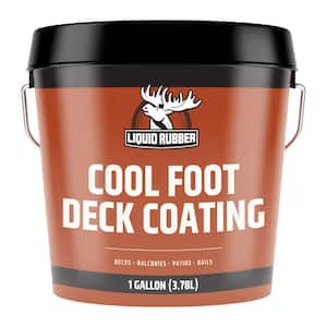 Liquid Synthetic Rubber Cool Foot Deck Coating, Pale Brown, 1 Gal.