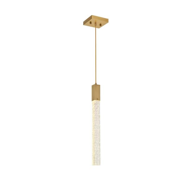 Unbranded Timeless Home 5 in. 1-Light Satin Gold Pendant Light