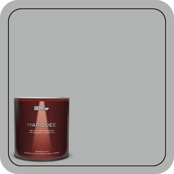 BEHR MARQUEE 1 qt. #PPU26-08 Silverstone Matte Interior Paint & Primer