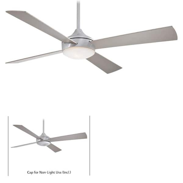 MINKA-AIRE Aluma 52 in. LED Indoor Brushed Aluminum Ceiling Fan with Light and Wall Control