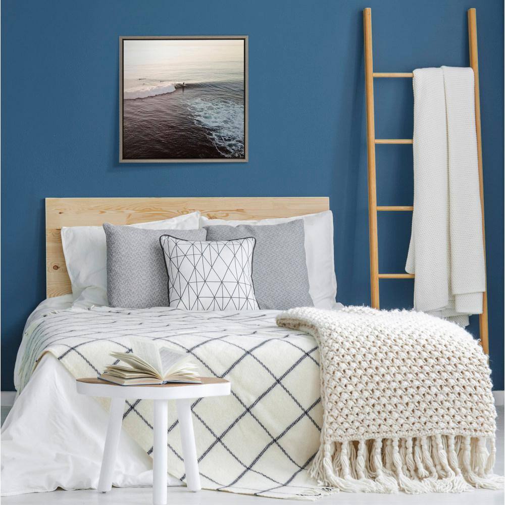 La Jolla Beach Scene Framed Canvas Wall Art