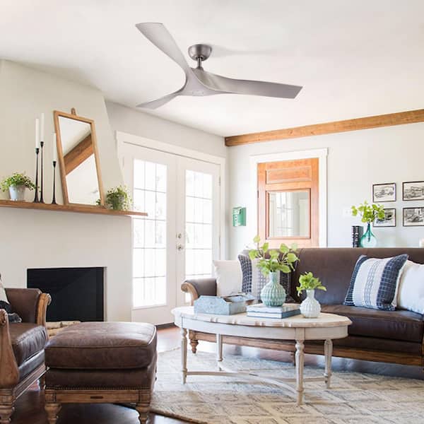 52 in. Brushed Nickel Ceiling Fan with Remote Control