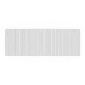 58 in. x 21 in. Quick Dry Extra Large Slatted Natural White Rectangle Diatomite Bathmat