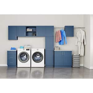 Richmond Valencia Blue 34.5 in. H x 36 in. W x 24 in. D Plywood Laundry Room Sink Base Cabinet with 1 Shelf