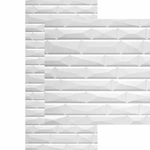 Vista 4 ft. x 8 ft. Gloss White Paintable PVC Decorative Wall Panels (5-Pack)