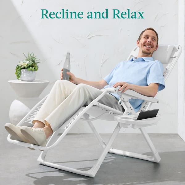Best Choice Products Snow Zero Gravity Folding Patio Recliner with
