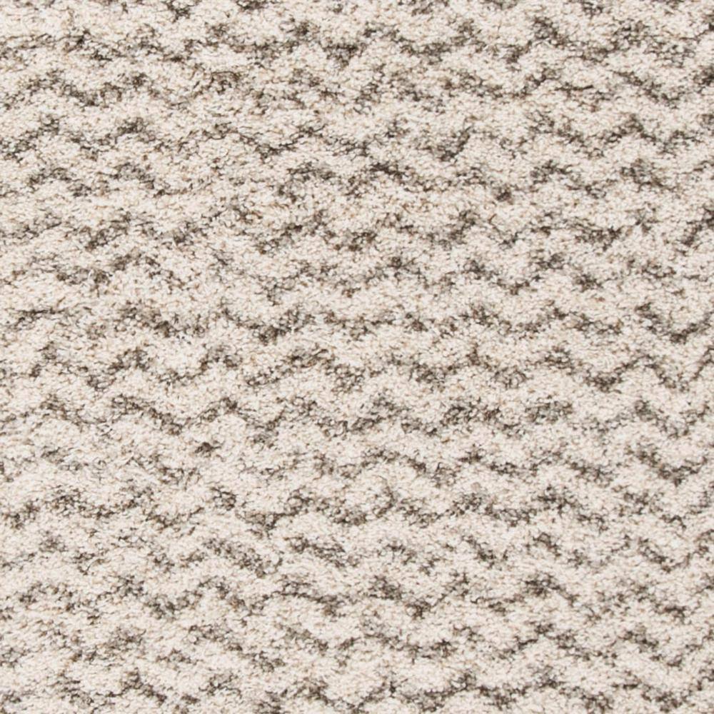 Ivory Rectangular Reversible Shag Area Rug, 9' x 12'