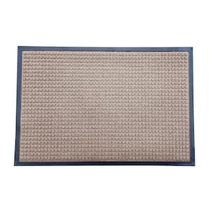 Indoor Outdoor Doormat Beige 48 in. x 72 in. Button Floor Mat