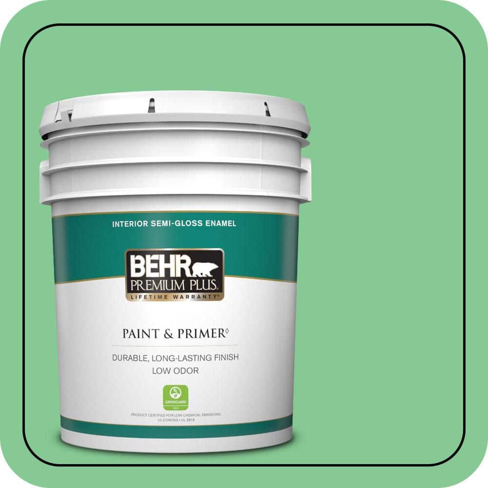5 gal. #P400-4 Good Luck Semi-Gloss Enamel Low Odor Interior Paint & Primer price history on PriceWatchPro