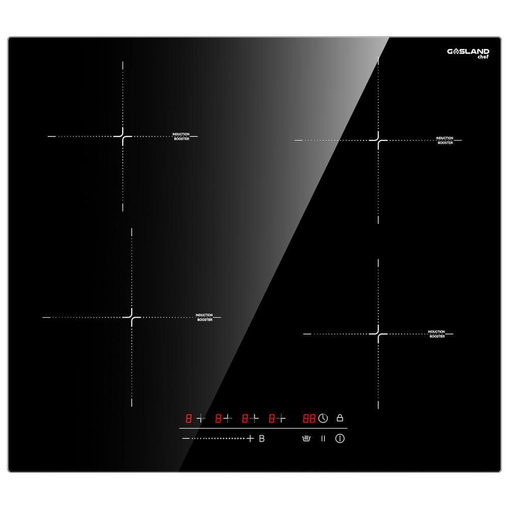 GASLAND Chef 24 in. 4 Elements Smooth Top Induction Cooktop in Black with Boost Function