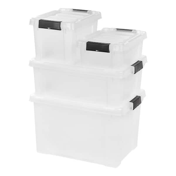 IRIS 3 qt. Portable Project Storage Box in Clear 150380 - The Home Depot