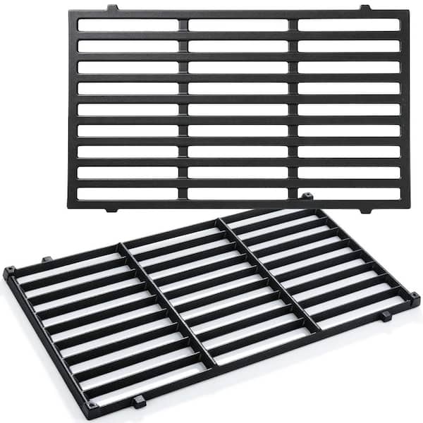 17.5 in Cast Iron Grill Grates for Weber Spirit 200 Series Spirit E210 E220 S210 S220 with Front Control, Set