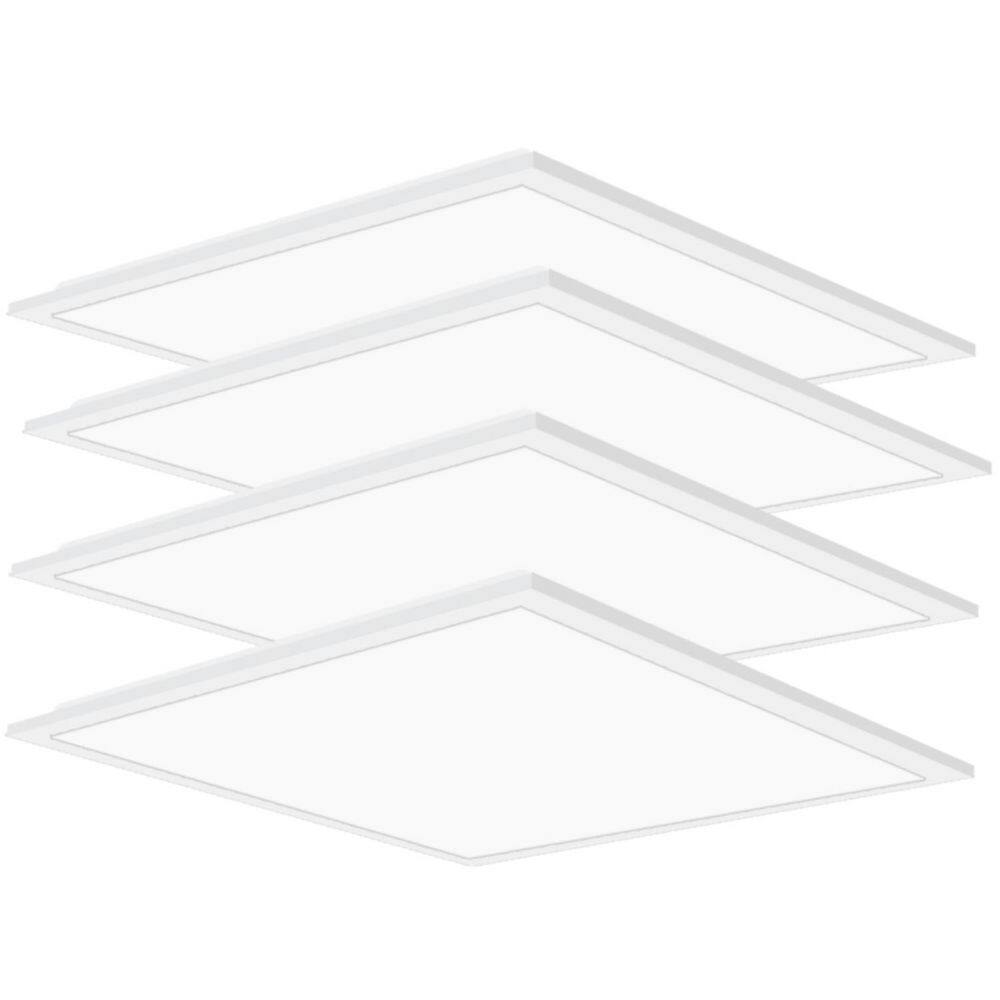 2 ft. x 2 ft. 5800 Lumens Integrated LED Panel Light,150-Watt Equivalent 5000K White Drop Ceiling Office Lights (4-Pack) price history on PriceWatchPro