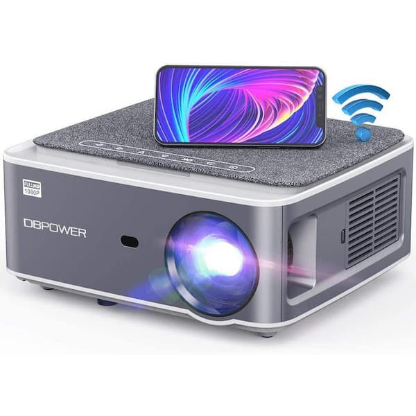 Etokfoks 1920 x 1080 Full HD LCD Outdoor Movie Projector with 9500 Lumens Support 4D Keystone Correction