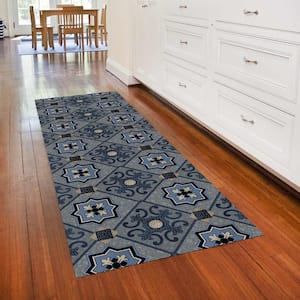 FlorArt 22 in. x 69 in. Orchid Path Indoor Low Profile Decorative Kitchen Runner Mat