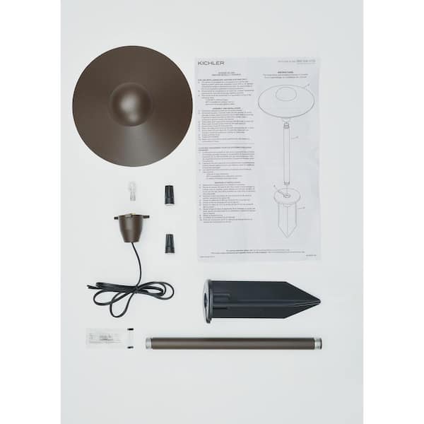KICHLER Low Voltage 8 in. Textured Architectural Bronze