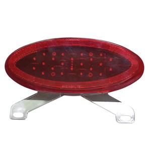 Surface Mount Oval Elliptical LED Stop/Tail/Turn Light - Light with License Bracket