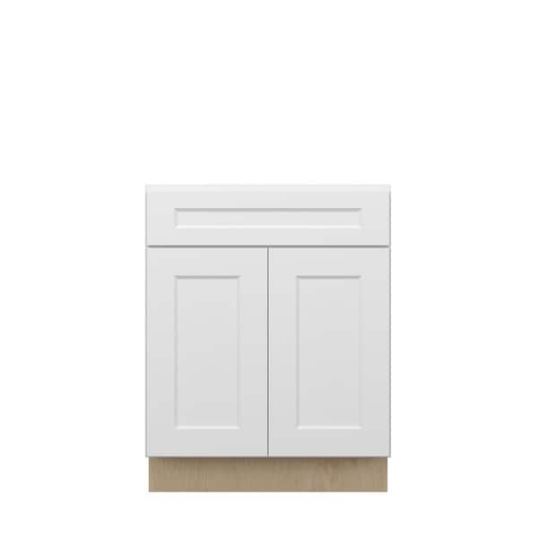Unbranded Norfolk Shaker 27 in. W x 34.5 in. H x 24 in. D in Painted White Plywood Assembled Base Cabinet