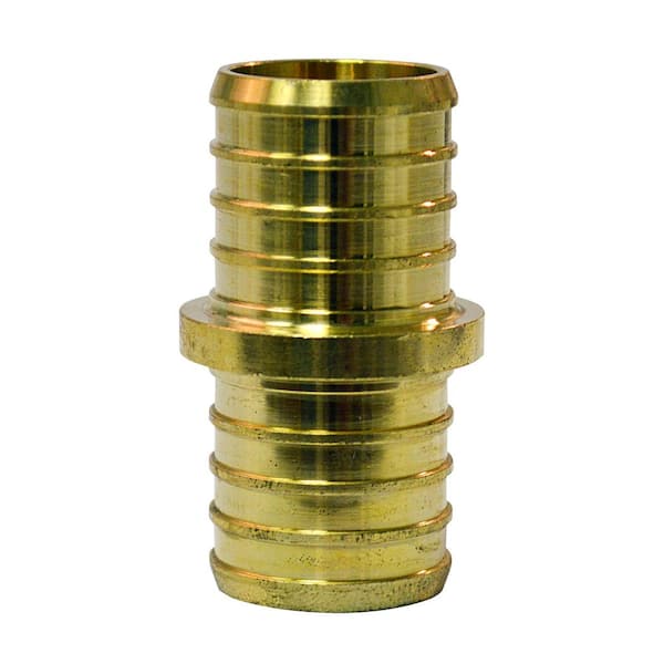 Apollo 1 in. Brass PEX-B Barb Coupling APXC11 - The Home Depot