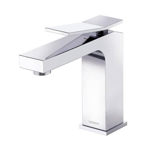 Avian Single Handle Single Hole Bathroom Faucet with Metal Touch Down Drain Included in Chrome