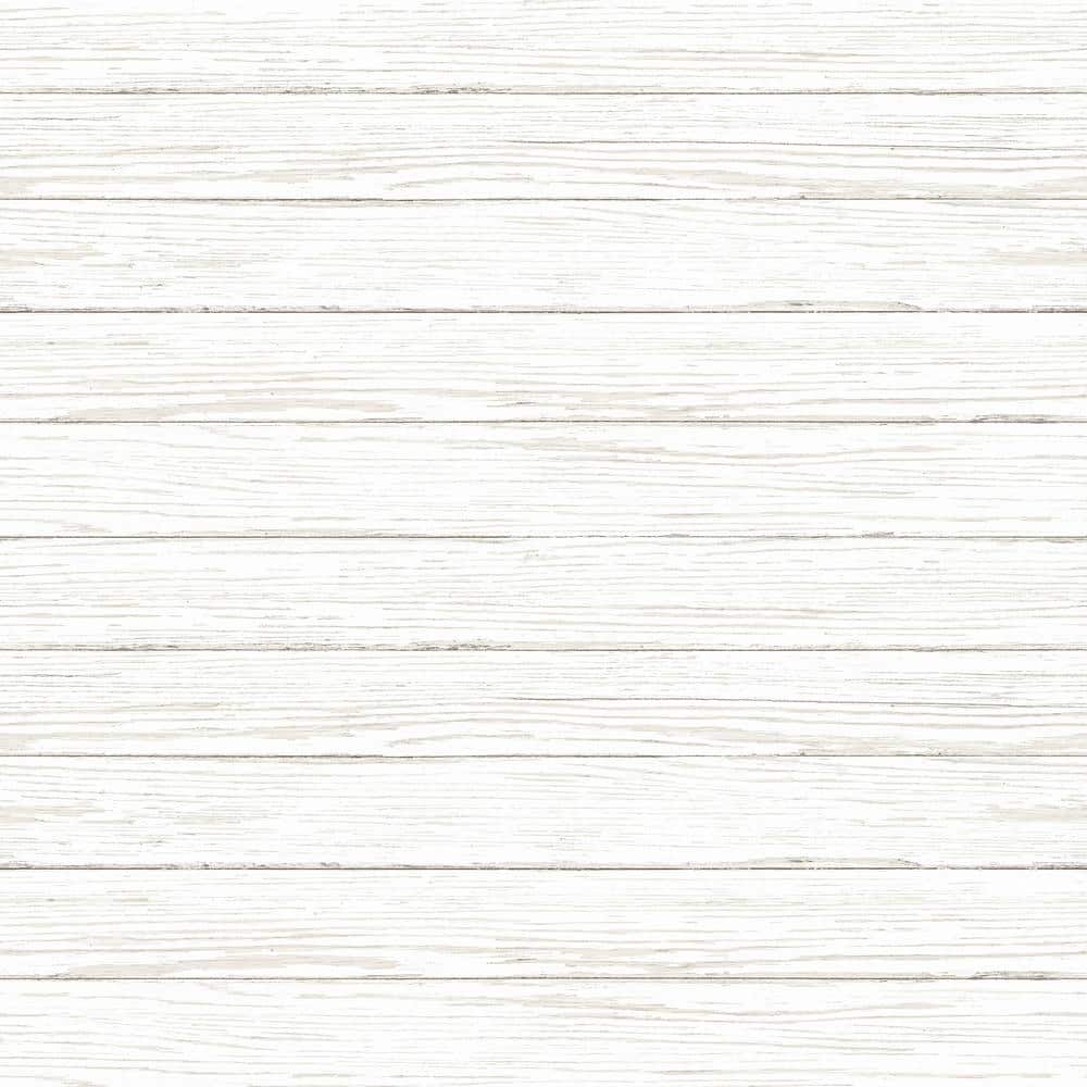 Chesapeake Ozma White Wood Plank Wallpaper 3122-11200 - The