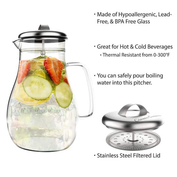 Reviews for Classic Cuisine 64 oz. Glass Pitcher with Lid