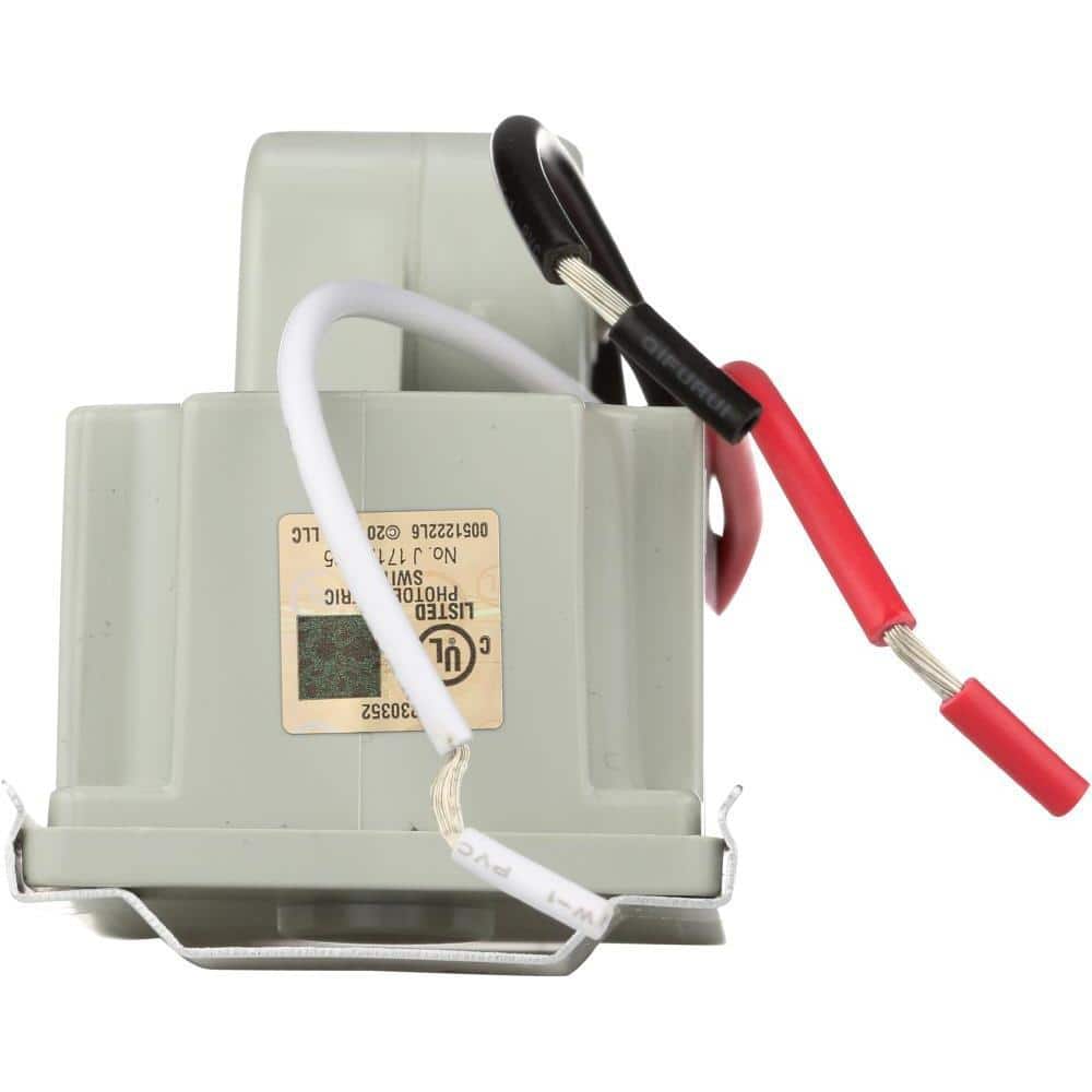Gray Outdoor Swivel Photoelectric Light Control with Timer