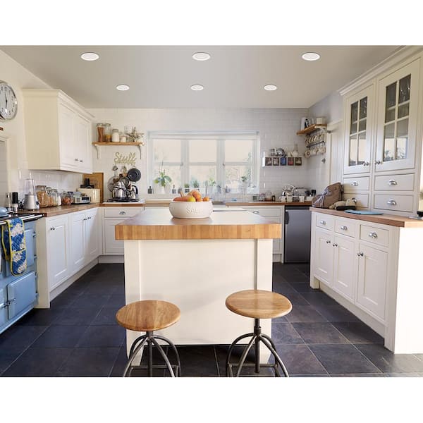 4 in. Adjustable CCT Integrated LED Canless Recessed Light Trim 650 Lumens Kitchen Bathroom Remodel Wet Rated (12-Pack)