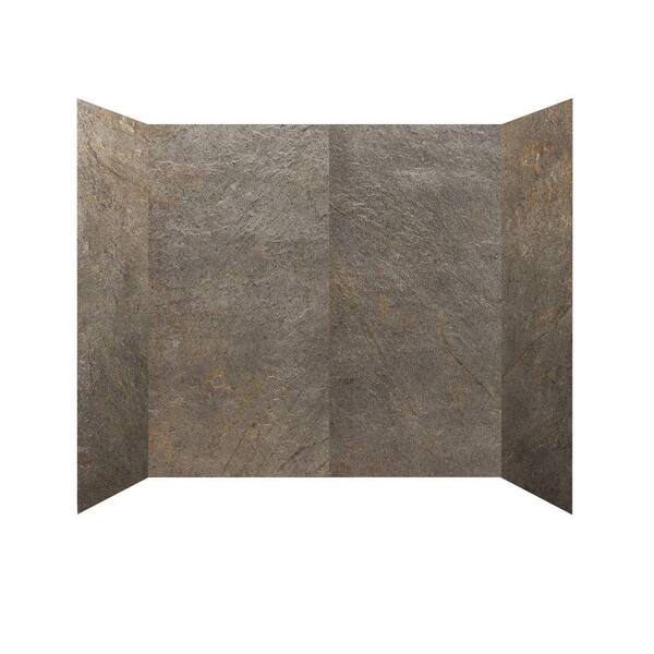 Unbranded 30 in. x 60 in. x 60 in. 4 Panel Tub Surround in Verde River-DISCONTINUED