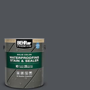 1 gal. #N510-6 Orion Gray Solid Color Waterproofing Exterior Wood Stain and Sealer