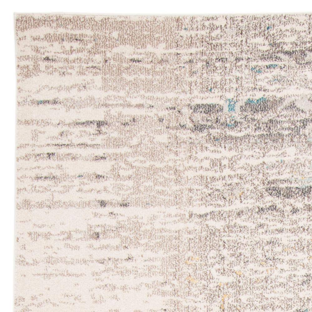 Boho-Chic Grey Multi Synthetic 8' x 10' Hand-Knotted Area Rug