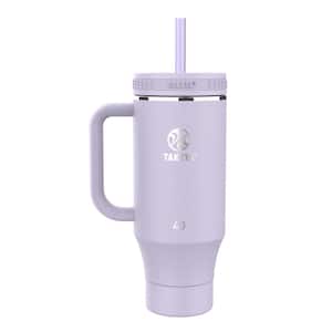 40 oz. Stainless Steel Standard Tumbler with Straw in Vivacity Purple