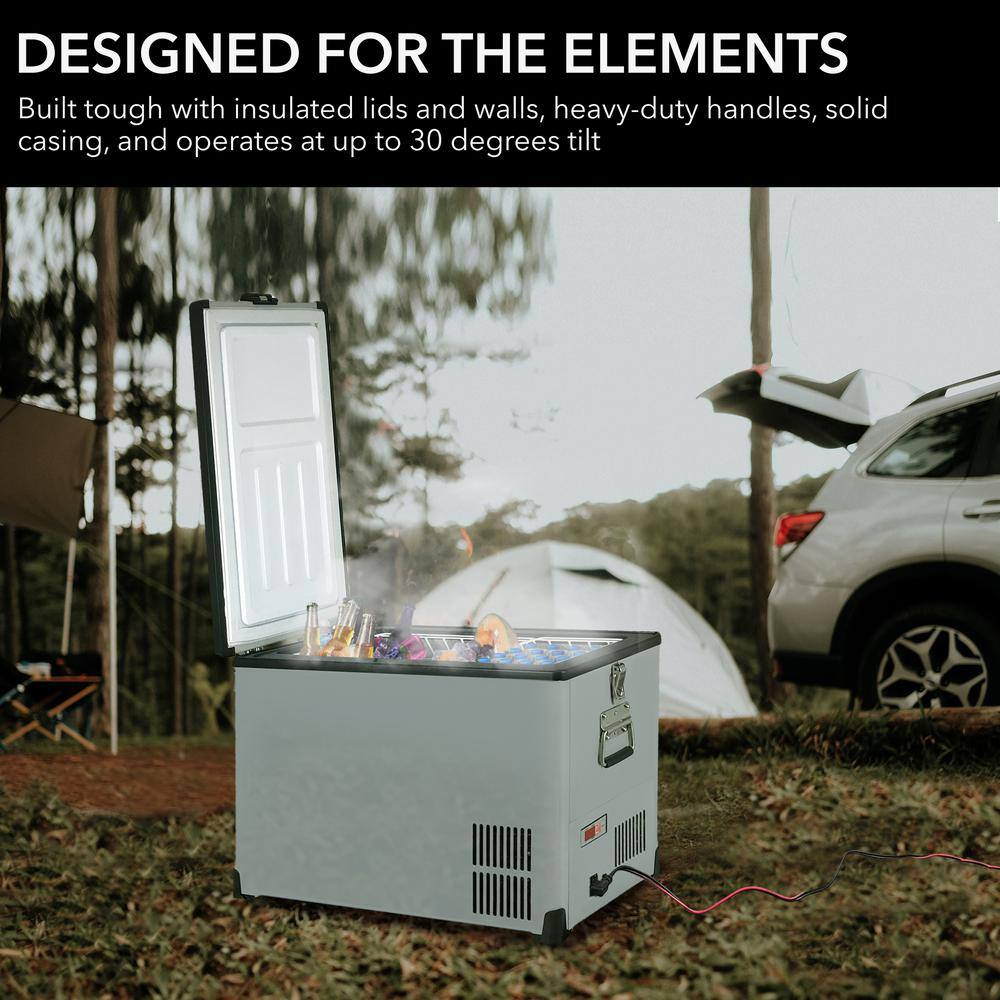 Gray Electric Portable Convertible Refrigerator Freezer