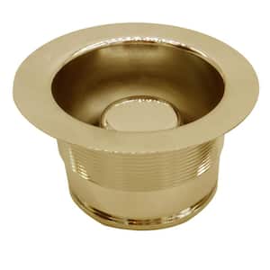 3-1/2 in. Brass EZ Mount Disposal Flange and Stopper, Polished Brass