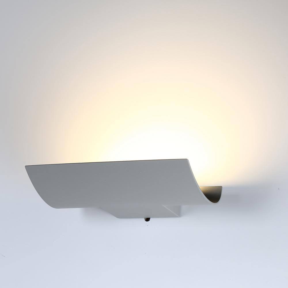 Marine Grey Aluminum Dimmable LED Outdoor Sconce