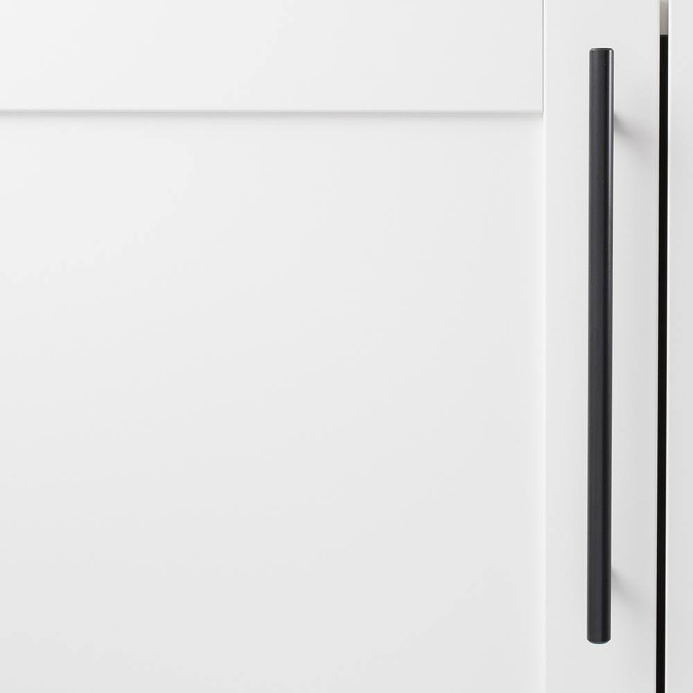 Matte Black Steel Modern Bar Pull Handles with Mounting Hardware